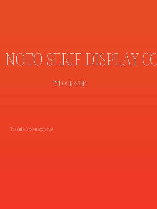 Noto Serif Display Condensed Thin Poster