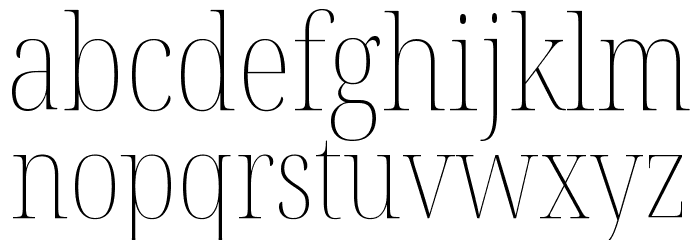 Noto Serif Display Condensed Thin Font LOWERCASE