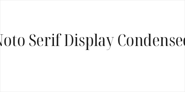 Noto Serif Display Condensed Logo