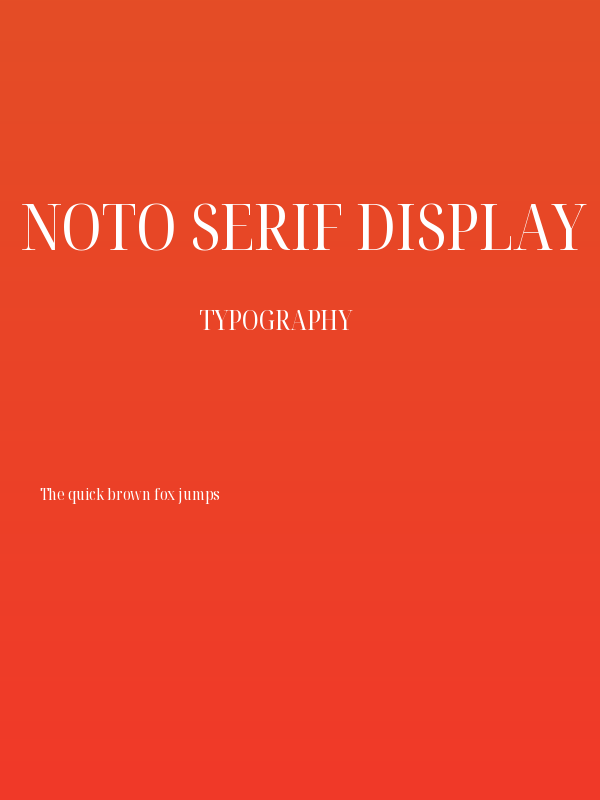 Noto Serif Display Condensed Poster