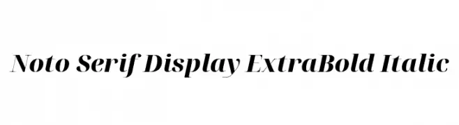 Noto Serif Display ExtraBold Italic  baixar fontes gratis