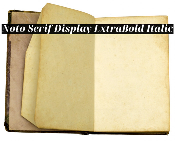 Noto Serif Display ExtraBold Italic Font examples
