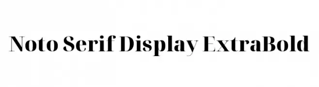 Noto Serif Display ExtraBold  font caratteri gratis