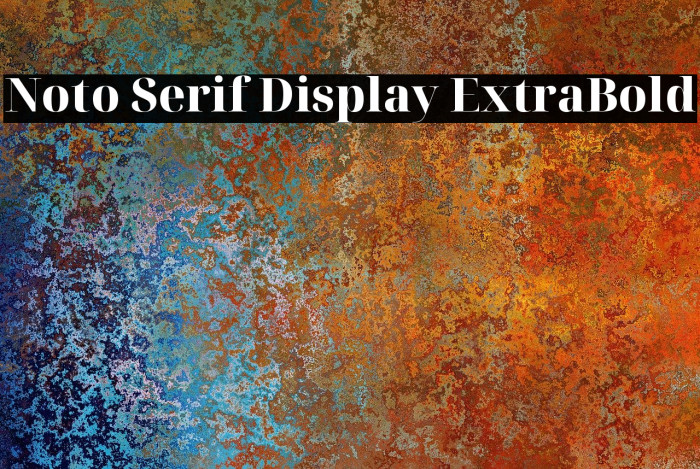 Noto Serif Display ExtraBold Font examples