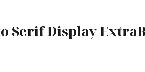 Noto Serif Display ExtraBold Logo