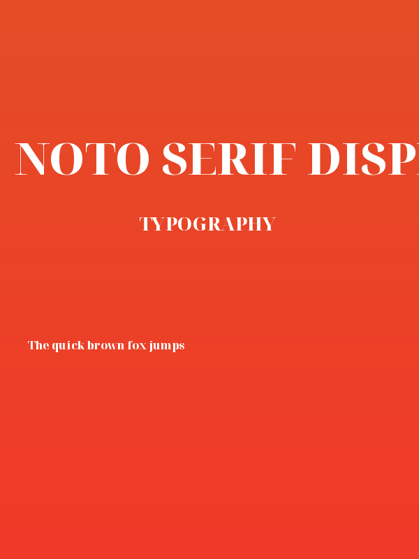 Noto Serif Display ExtraBold Poster
