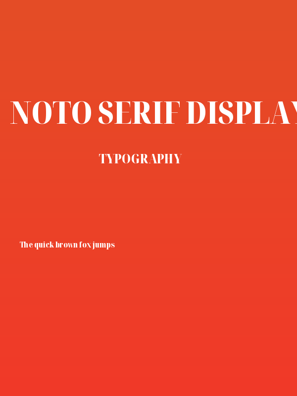 Noto Serif Display ExtraCondensed Black Poster