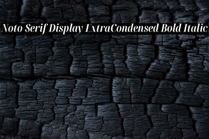 Noto Serif Display ExtraCondensed Bold Italic Example 1