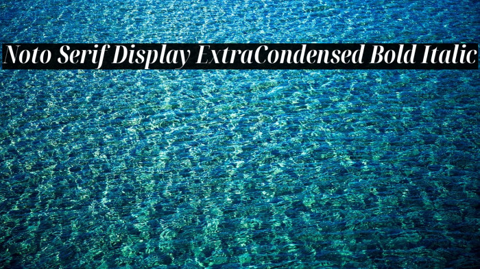 Noto Serif Display ExtraCondensed Bold Italic Example 3