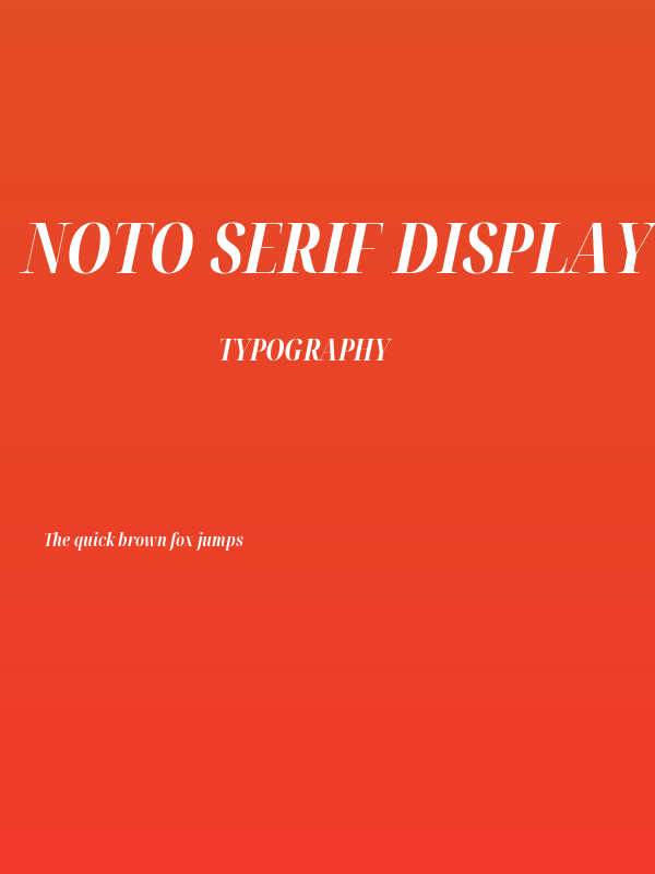 Noto Serif Display ExtraCondensed Bold Italic Poster