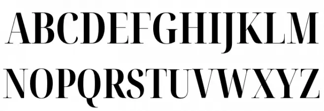 Noto Serif Display ExtraCondensed Bold 字体 大写