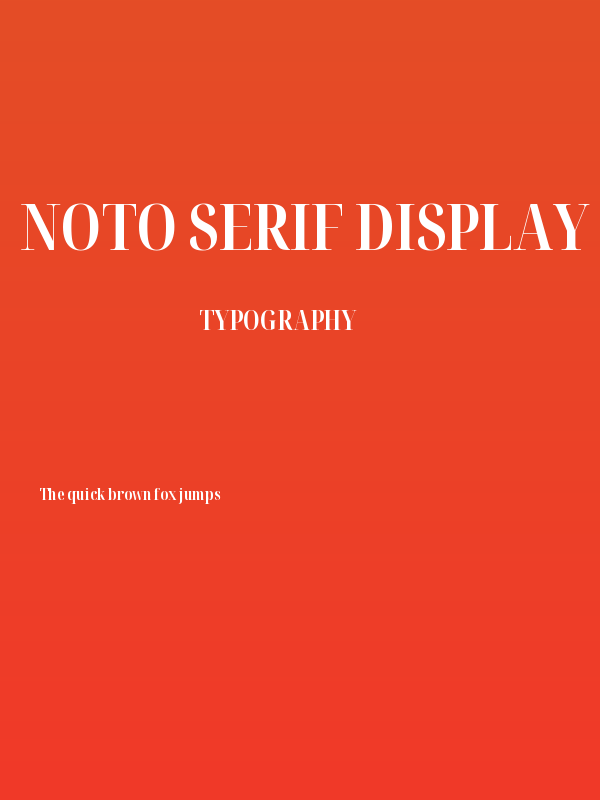 Noto Serif Display ExtraCondensed Bold Poster
