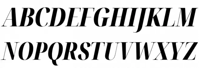 Noto Serif Display ExtraCondensed ExtraBold Italic Polices MAJUSCULES