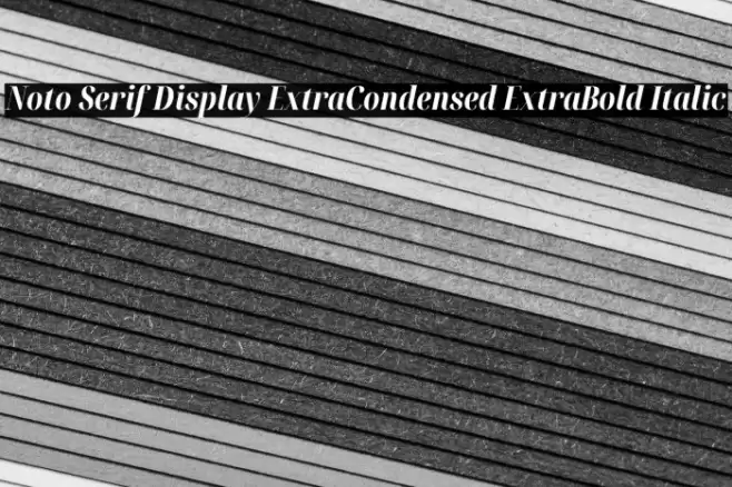 Noto Serif Display ExtraCondensed ExtraBold Italic Font examples