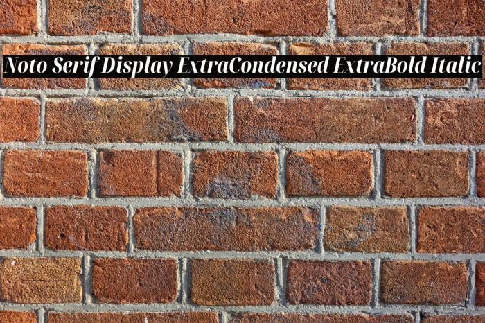 Noto Serif Display ExtraCondensed ExtraBold Italic Example 3