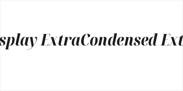 Noto Serif Display ExtraCondensed ExtraBold Italic Logo