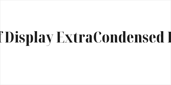 Noto Serif Display ExtraCondensed ExtraBold Logo
