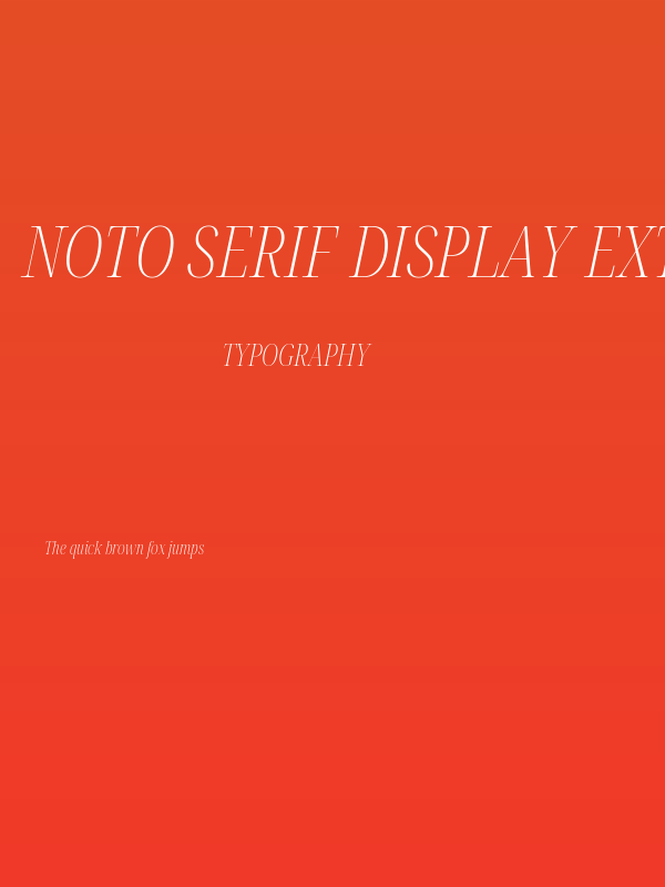 Noto Serif Display ExtraCondensed ExtraLight Italic Poster