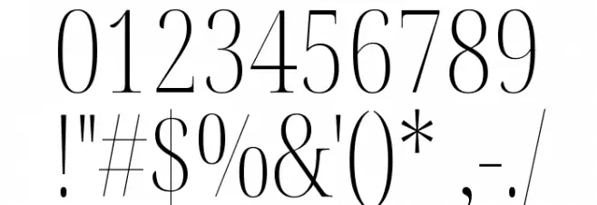 Noto Serif Display ExtraCondensed ExtraLight Font OTHER CHARS