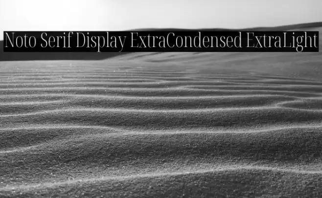 Noto Serif Display ExtraCondensed ExtraLight Font examples