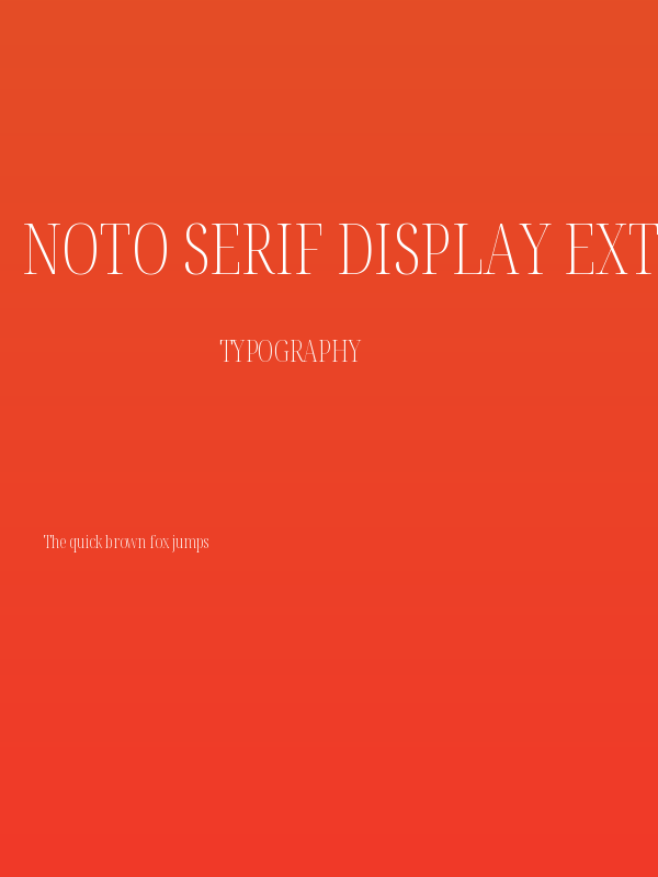Noto Serif Display ExtraCondensed ExtraLight Poster