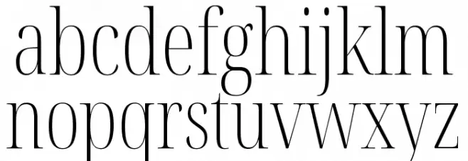 Noto Serif Display ExtraCondensed ExtraLight 字体 小写