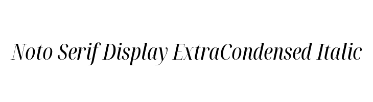 Noto Serif Display ExtraCondensed Italic  baixar fontes gratis
