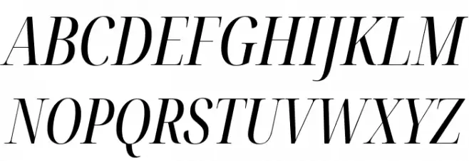 Noto Serif Display ExtraCondensed Italic Polices MAJUSCULES