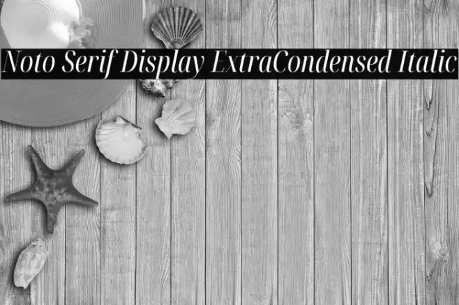 Noto Serif Display ExtraCondensed Italic Font examples