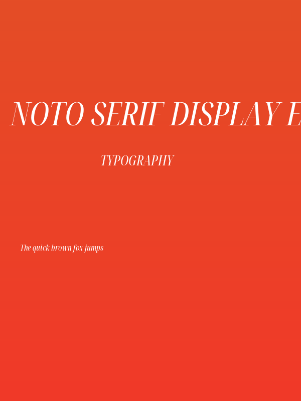 Noto Serif Display ExtraCondensed Italic Poster