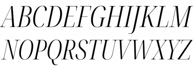 Noto Serif Display ExtraCondensed Light Italic 字体 大写
