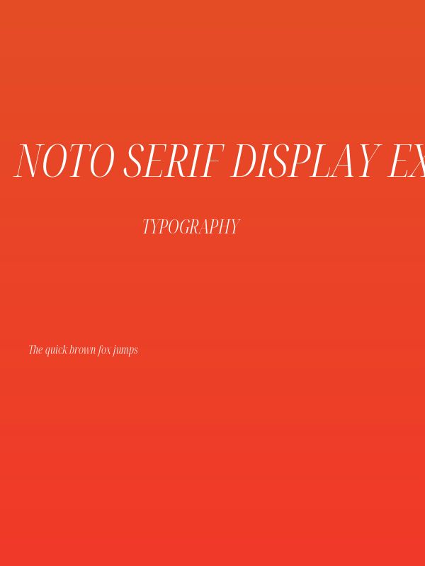 Noto Serif Display ExtraCondensed Light Italic Poster