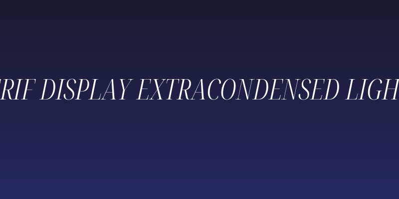 Noto Serif Display ExtraCondensed Light Italic Social Header