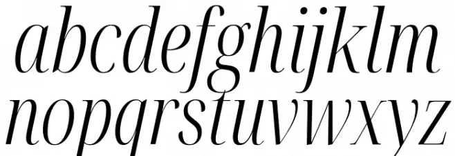 Noto Serif Display ExtraCondensed Light Italic Polices MINUSCULES