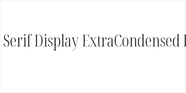 Noto Serif Display ExtraCondensed Light Logo