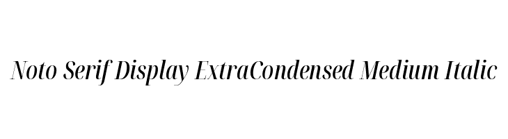 Noto Serif Display ExtraCondensed Medium Italic  font caratteri gratis