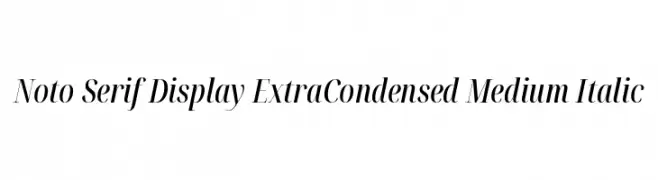 Noto Serif Display ExtraCondensed Medium Italic  les polices de caractères gratuit tlcharger