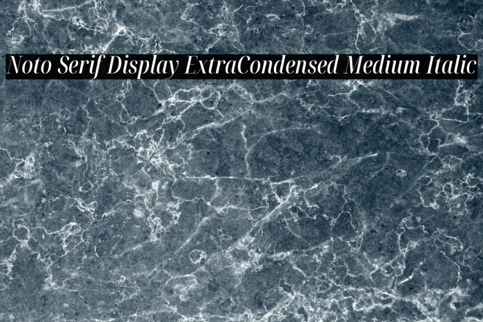 Noto Serif Display ExtraCondensed Medium Italic Example 1