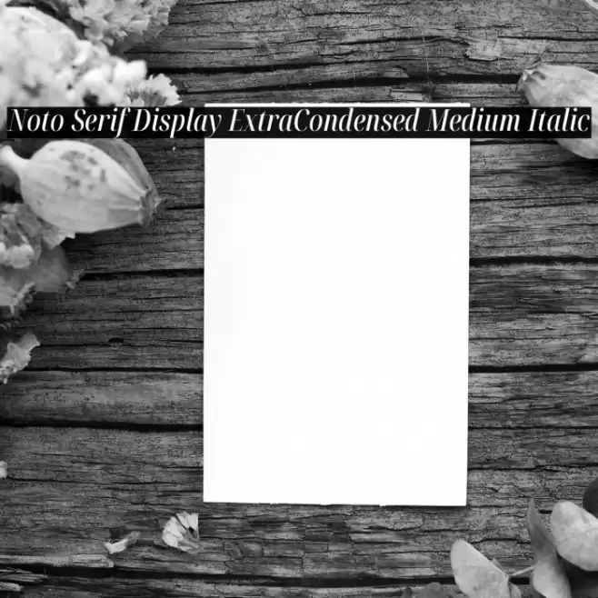 Noto Serif Display ExtraCondensed Medium Italic Font examples