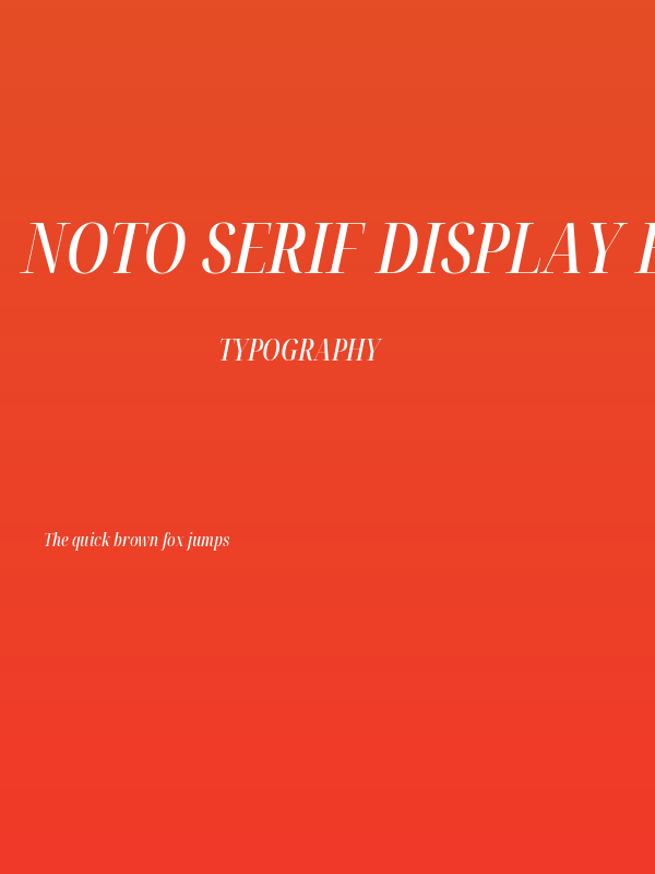 Noto Serif Display ExtraCondensed Medium Italic Poster