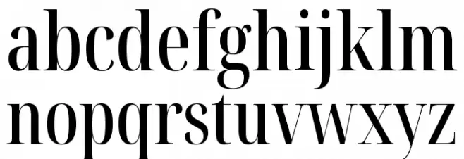 Noto Serif Display ExtraCondensed Medium Schriftart Kleinbuchstaben