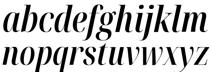 Noto Serif Display ExtraCondensed SemiBold Italic Font LOWERCASE