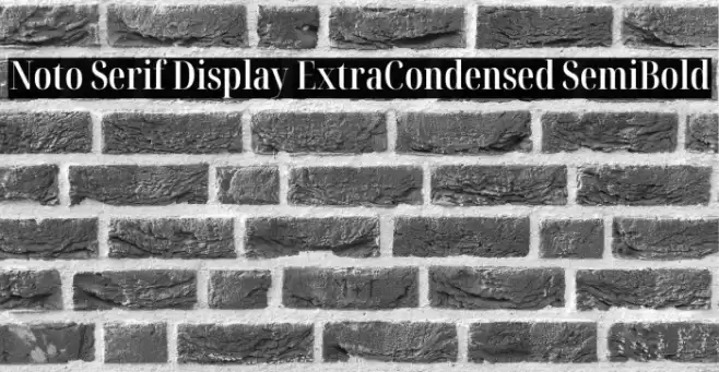 Noto Serif Display ExtraCondensed SemiBold Font examples
