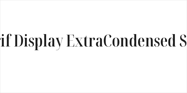 Noto Serif Display ExtraCondensed SemiBold Logo