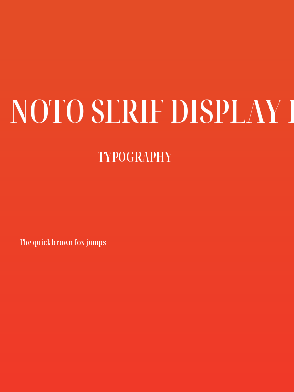 Noto Serif Display ExtraCondensed SemiBold Poster