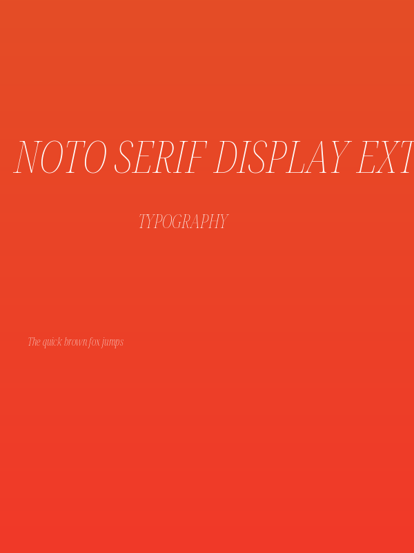 Noto Serif Display ExtraCondensed Thin Italic Poster