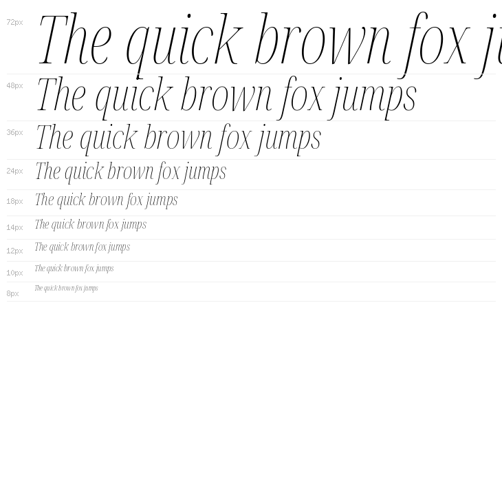 Noto Serif Display ExtraCondensed Thin Italic Waterfall