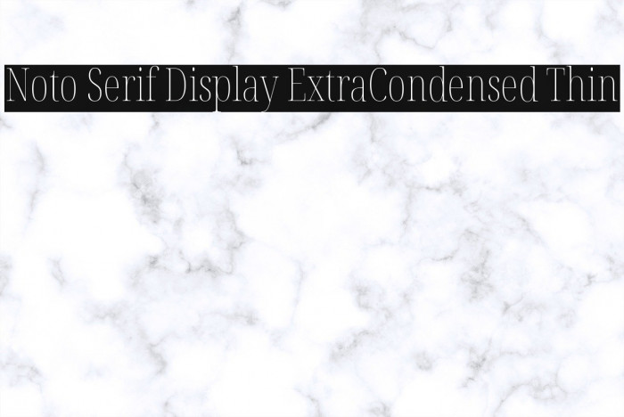 Noto Serif Display ExtraCondensed Thin Font examples