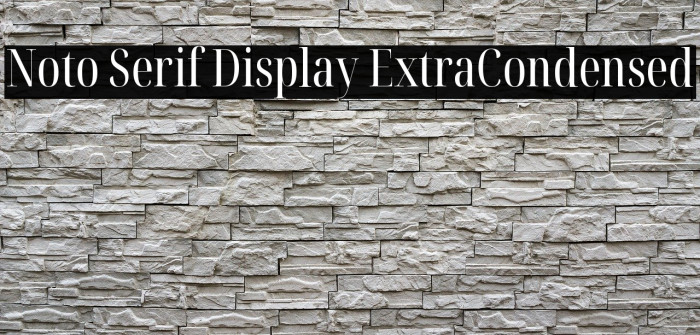 Noto Serif Display ExtraCondensed Example 1