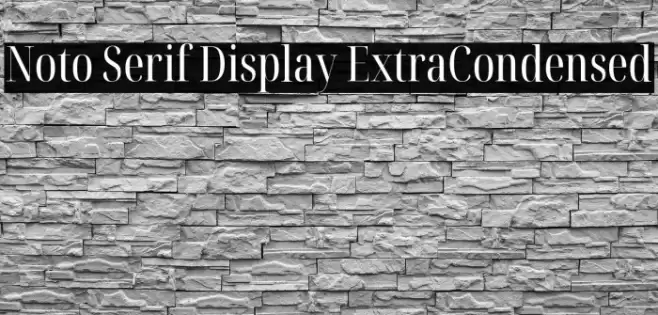 Noto Serif Display ExtraCondensed Font examples